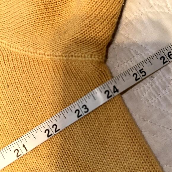 Eddie Bauer Mens Size XL Yellow Crew Neck Pullover Tight Knit Sweater - Picture 6 of 8